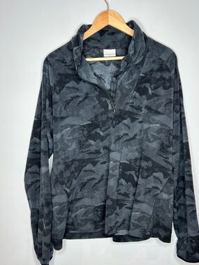 Columbia Dark Gray Camo Quarter-Zip Fleece Pullover